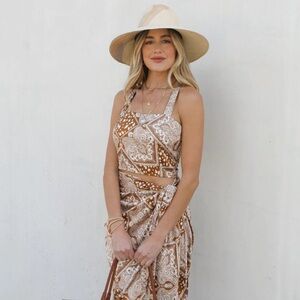 Vici Satin Bandana Print crop top